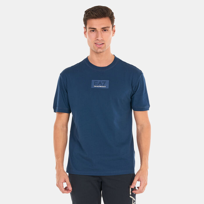 EA7 Emporio Armani Men's Train Logo Series T-Shirt Blue EA7 Emporio Armani Men's Train Logo Series T-Shirt Blue image number 0