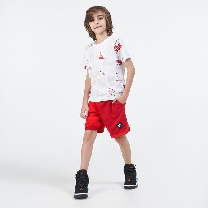 Jordan Kids' Jumpman French Terry Shorts Red Jordan Kids' Jumpman French Terry Shorts Red image number 2