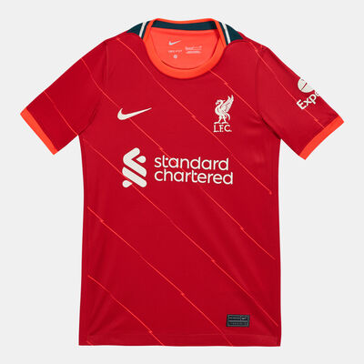 Nike Kids' Liverpool F.C. 2021/22 Stadium Home Football Jersey Red