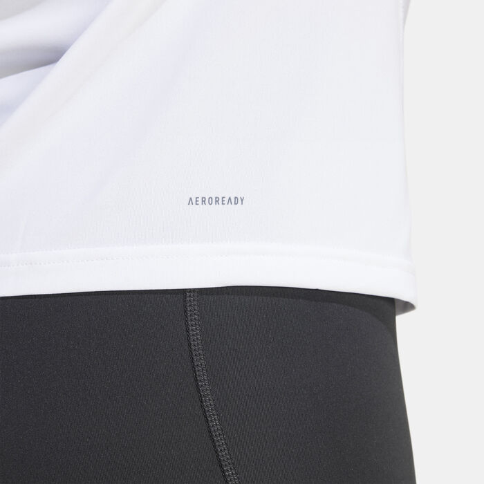 adidas Women's AEROREADY Designed for Training Graphic T-Shirt White image number 3