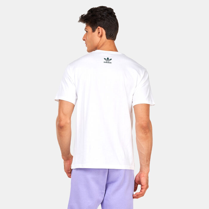 adidas Originals Men's Cartoon Trefoil T-Shirt White adidas Originals Men's Cartoon Trefoil T-Shirt White image number 1