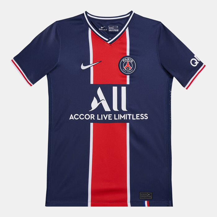 Nike Kids' Paris Saint-Germain Stadium Home Jersey - 2020/21 (Older Kids) Blue Nike Kids' Paris Saint-Germain Stadium Home Jersey - 2020/21 (Older Kids) Blue image number 0