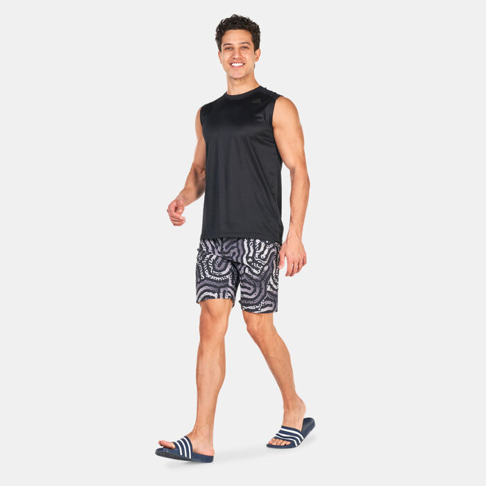 adidas Men's Classic-Length Colour Maze Tech Board Shorts Black adidas Men's Classic-Length Colour Maze Tech Board Shorts Black image number 2