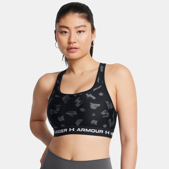 Under Armour Women's Armour Medium Support Printed Sports Bra Black Under Armour Women's Armour Medium Support Printed Sports Bra Black image number 0