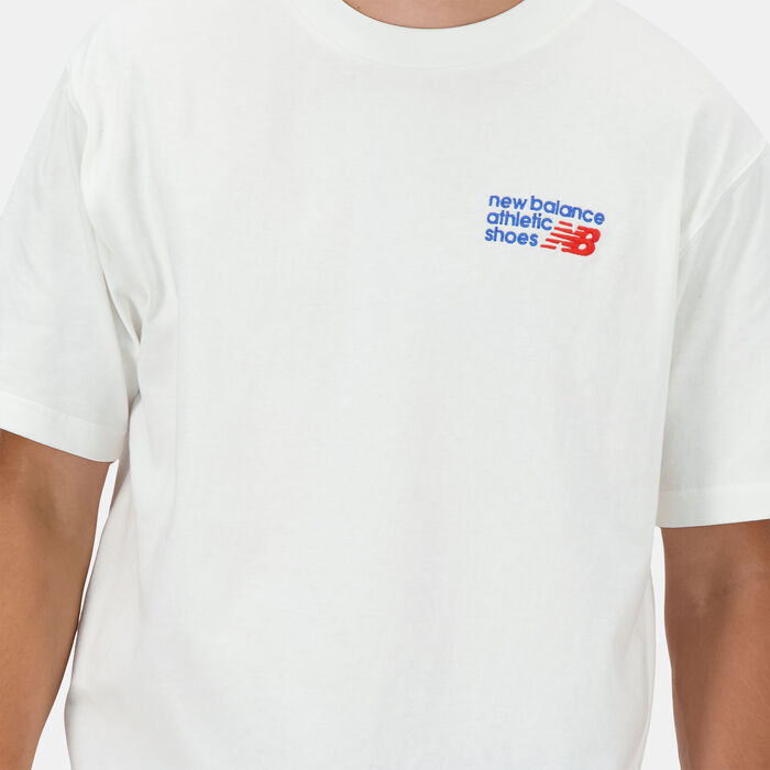New Balance Men's Athletics Premium Logo T-Shirt White New Balance Men's Athletics Premium Logo T-Shirt White image number 3