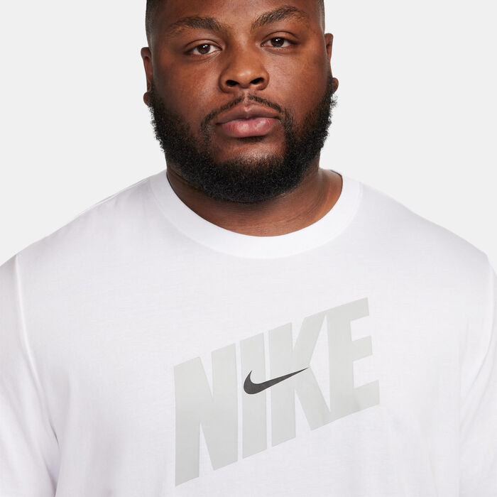 Nike Men's Dri-FIT Fitness T-Shirt White Nike Men's Dri-FIT Fitness T-Shirt White image number 3