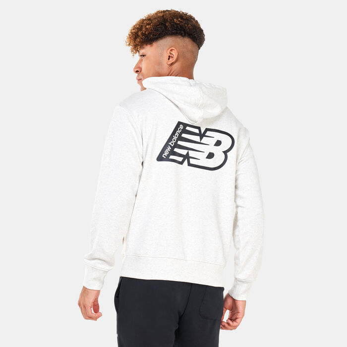 New Balance Men's Essentials Fleece Hoodie Grey New Balance Men's Essentials Fleece Hoodie Grey image number 1