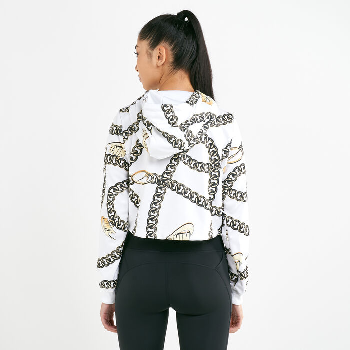 Nike Women's Sportswear Cropped Hoodie White image number 1
