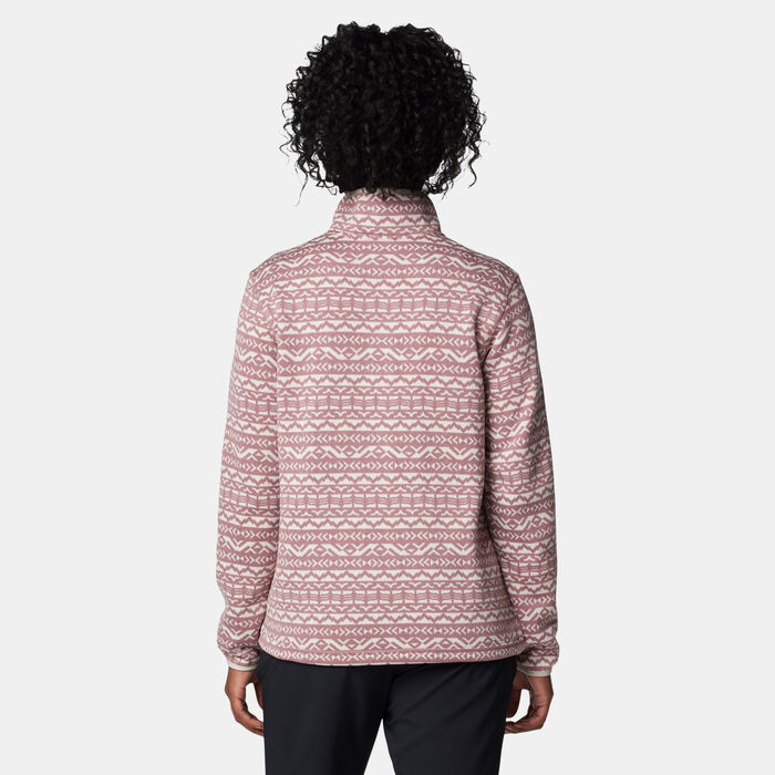 Columbia Women's Sweater Weather Printed Full-Zip Jacket Purple Columbia Women's Sweater Weather Printed Full-Zip Jacket Purple image number 1