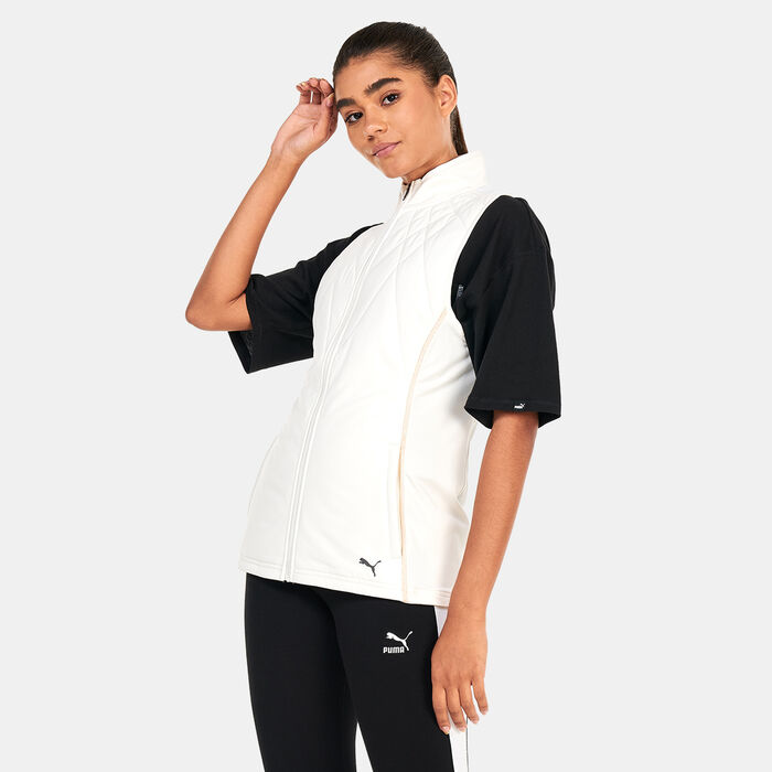 PUMA Women's CLOUDSPUN WRMLBL Running Vest Beige image number 0