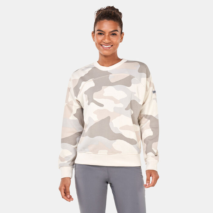 Columbia Women's Lodge™ French Terry Crew Sweatshirt Beige Columbia Women's Lodge™ French Terry Crew Sweatshirt Beige image number 0
