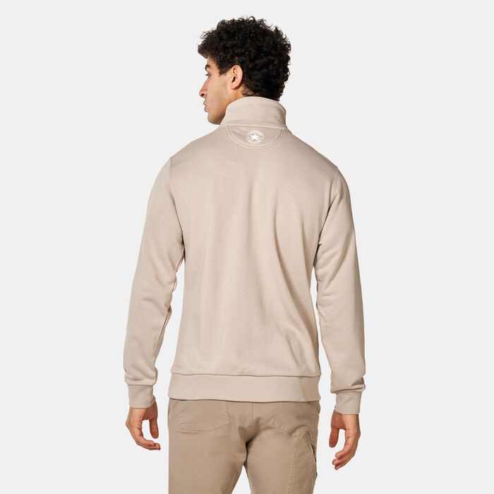 Converse Men's Retro 1/4-Zip Sweatshirt Brown Converse Men's Retro 1/4-Zip Sweatshirt Brown image number 1
