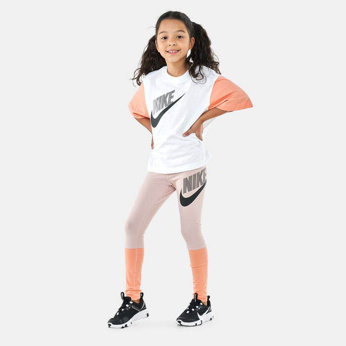 Nike Kids' Sportswear Favourites High-Waist DNC Leggings Pink Nike Kids' Sportswear Favourites High-Waist DNC Leggings Pink image number 2