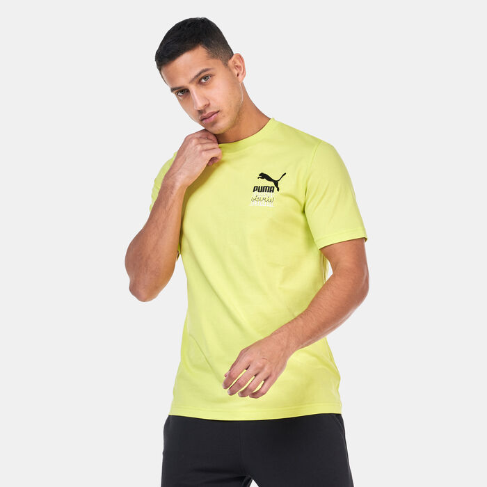 PUMA Men's Brand Love Graphic T-Shirt yellow PUMA Men's Brand Love Graphic T-Shirt yellow image number 0