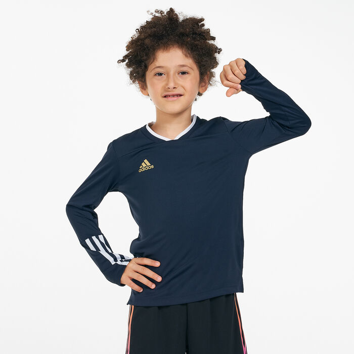 adidas Kids' AEROREADY Salah-Inspired Jersey Blue adidas Kids' AEROREADY Salah-Inspired Jersey Blue image number 0