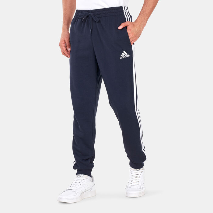 adidas Men's Essentials French Terry 3-Stripes Pants Blue adidas Men's Essentials French Terry 3-Stripes Pants Blue image number 0
