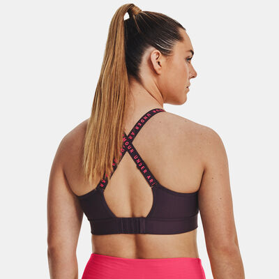 Under Armour Women's Infinity Mid Covered Medium-Support Training Sports Bra Purple