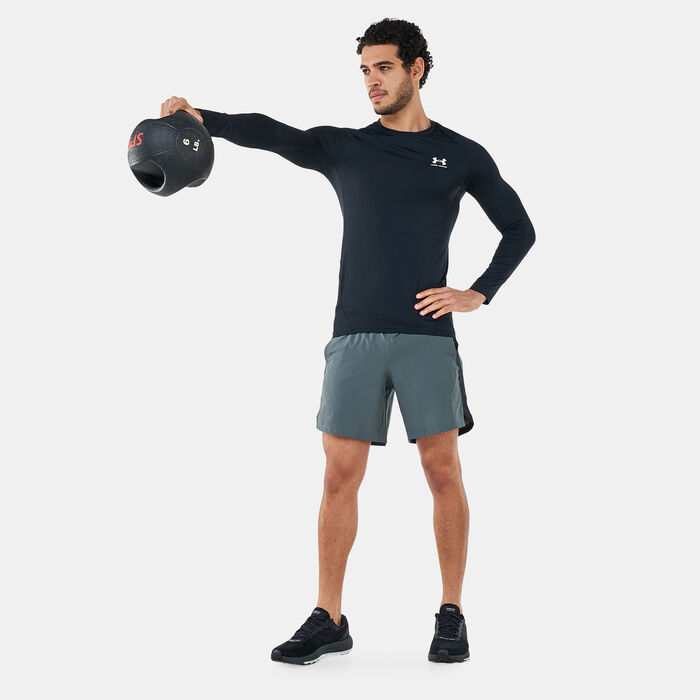 Under Armour Men's HeatGear® Armour Fitted Long Sleeve T-Shirt Black image number 2