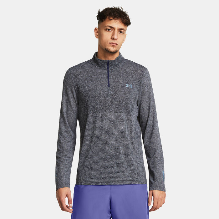 Under Armour Men's Seamless Stride ¼ Zip Running Top Purple Under Armour Men's Seamless Stride ¼ Zip Running Top Purple image number 0