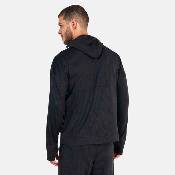Nike Men's Yoga Dri-FIT Training Jersey Hoodie Black Nike Men's Yoga Dri-FIT Training Jersey Hoodie Black image number 1