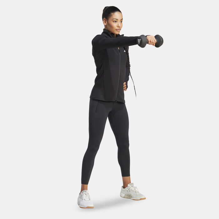 adidas Women's Training Cover Up Jacket Black adidas Women's Training Cover Up Jacket Black image number 2