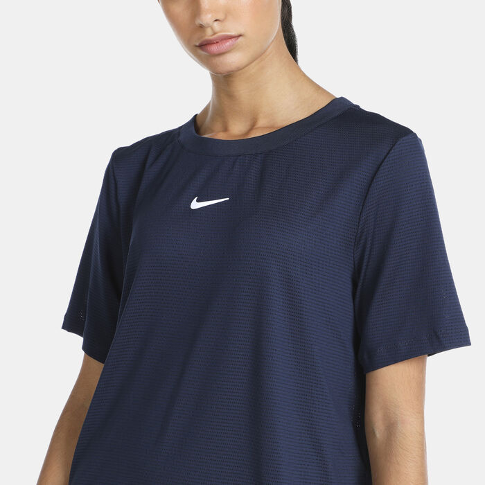 Nike Women's Court Advantage T-Shirt Blue Nike Women's Court Advantage T-Shirt Blue image number 3