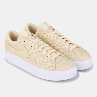 Nike Women's Blazer Low Platform Shoe Beige