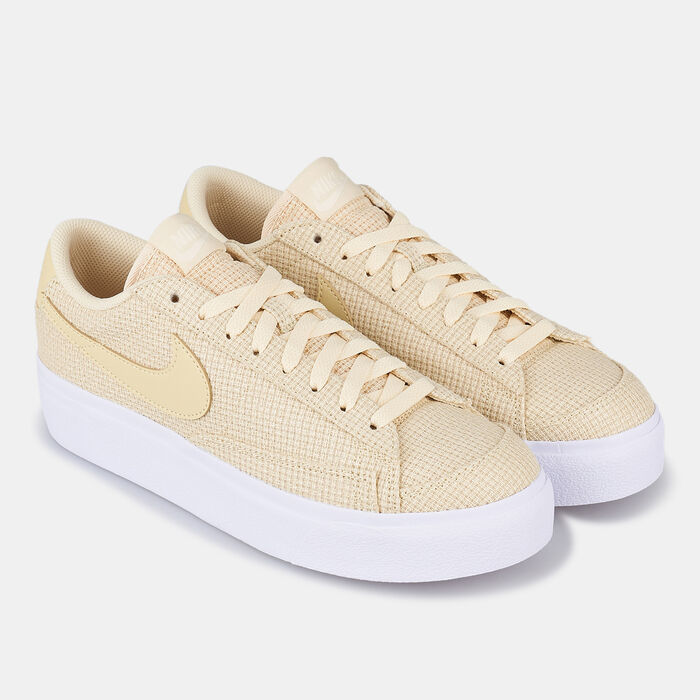 Nike Women's Blazer Low Platform Shoe Beige image number 1