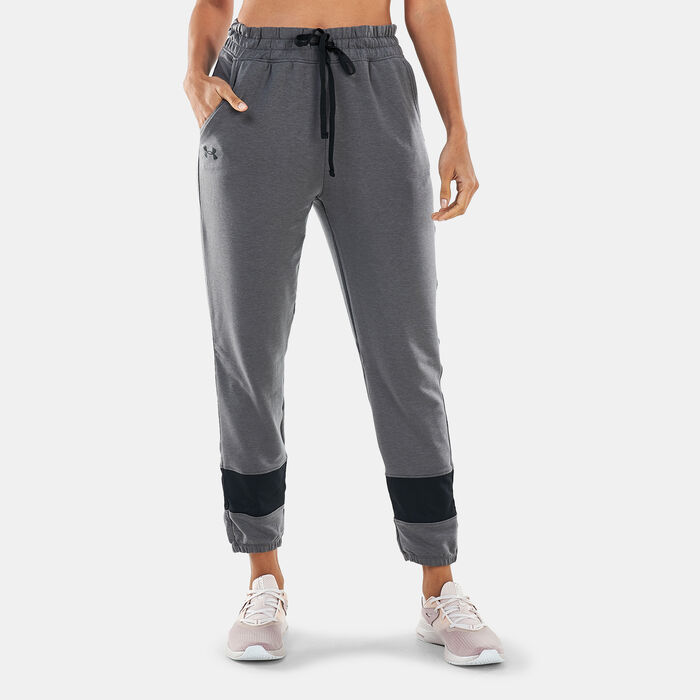 Under Armour Women's UA Rival Terry Colorblock Sweatpants Grey Under Armour Women's UA Rival Terry Colorblock Sweatpants Grey image number 0