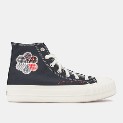 Converse Women's Chuck Taylor All Star Lift Platform Patchwork Shoe Black