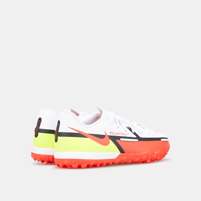 Nike Kids' Phantom GT2 Academy Turf Ground Football Shoe White image number 2