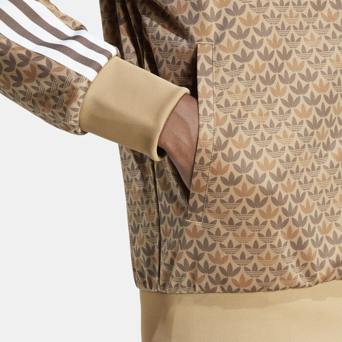adidas Originals Men's Firebird Classic Mono Track Top Brown adidas Originals Men's Firebird Classic Mono Track Top Brown image number 4
