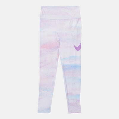 Nike Kids' Allover Print Leggings Blue