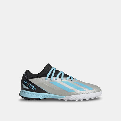 adidas Kids' x Crazyfast Messi.3 Turf Ground Football Shoe Silver adidas Kids' x Crazyfast Messi.3 Turf Ground Football Shoe Silver