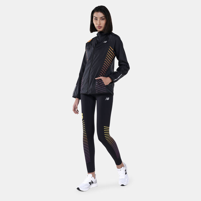 New Balance Women's Reflective Accelerate Windcheater Jacket Black image number 2