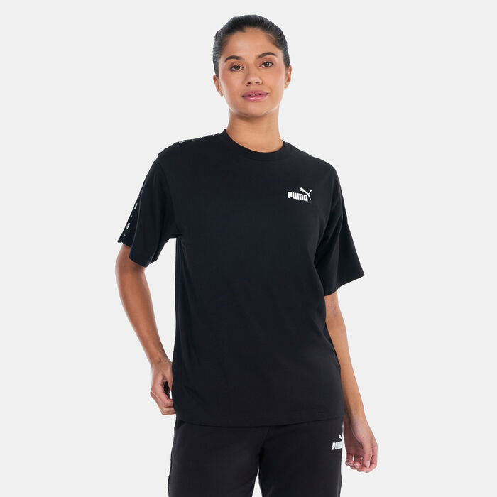 PUMA Women's Essentials Tape T-Shirt Black PUMA Women's Essentials Tape T-Shirt Black image number 0