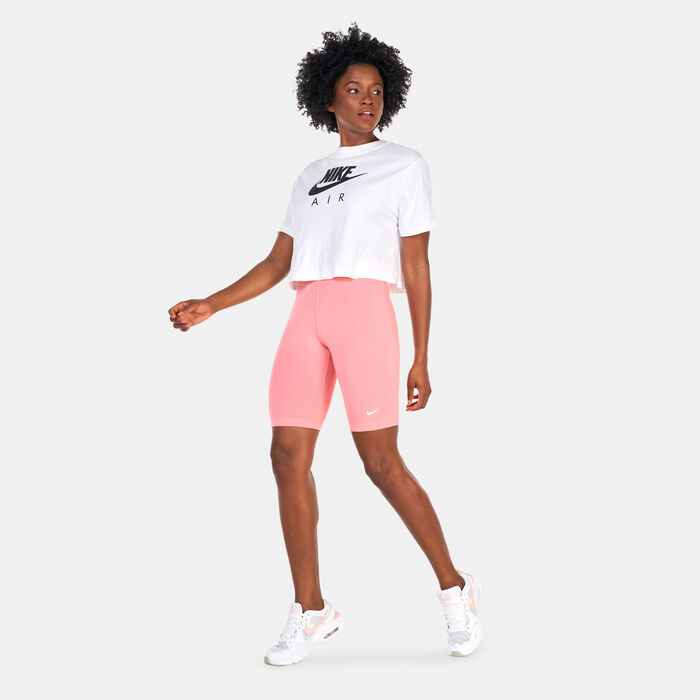 Nike Women's Sportswear Essential Mid-Rise Biker Shorts Pink Nike Women's Sportswear Essential Mid-Rise Biker Shorts Pink image number 2