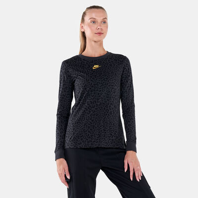 Nike Women's Sportswear Long Sleeve T-Shirt Black Nike Women's Sportswear Long Sleeve T-Shirt Black