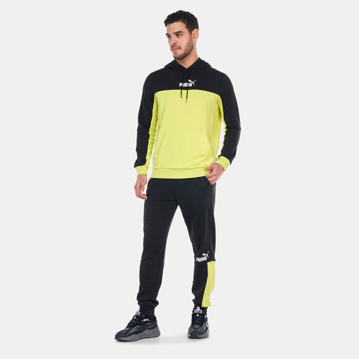 PUMA Men's Essentials+ Colourblock Sweatpants Black PUMA Men's Essentials+ Colourblock Sweatpants Black image number 2