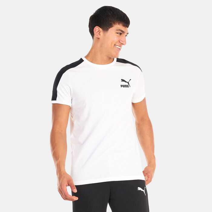 PUMA Men's T7 Iconic T-Shirt White PUMA Men's T7 Iconic T-Shirt White image number 0