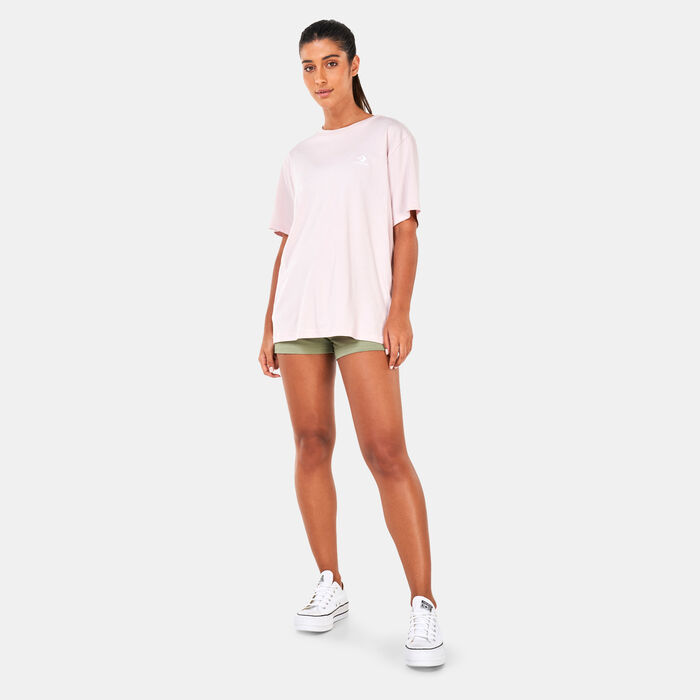 Converse Go-To Embroidered Star Chevron T-Shirt Pink image number 3