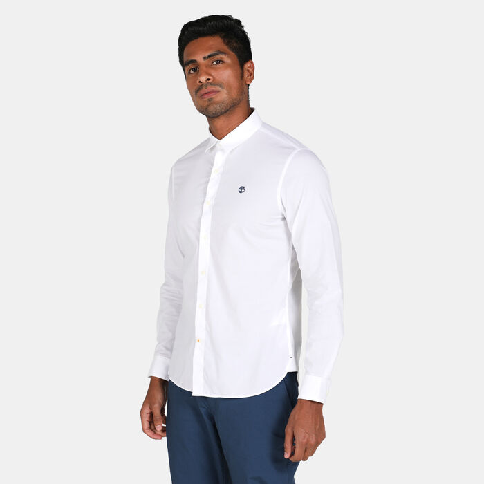 Timberland Men's Eastham River Poplin Solid Shirt White Timberland Men's Eastham River Poplin Solid Shirt White image number 0
