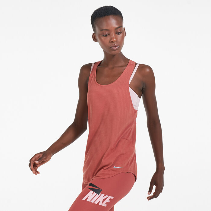 Nike Women's Breathe Cool Tank Red image number 0