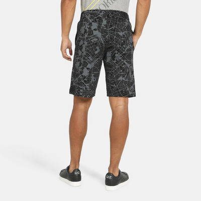 EA7 Emporio Armani Men's Allover Print Shorts Black