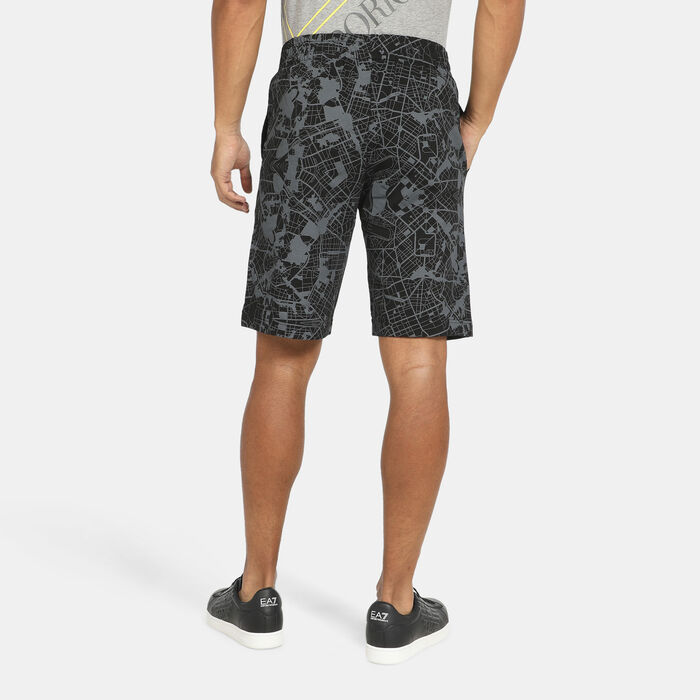 EA7 Emporio Armani Men's Allover Print Shorts Black image number 1