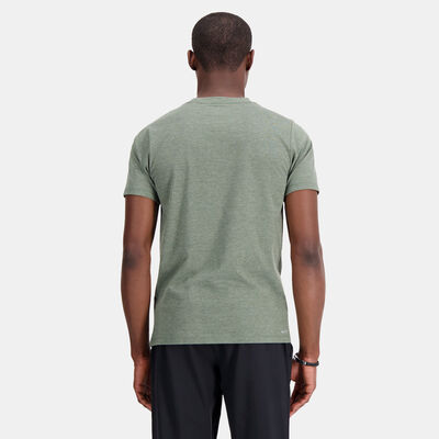 New Balance Men's Tenacity Heathertech T-Shirt Green New Balance Men's Tenacity Heathertech T-Shirt Green