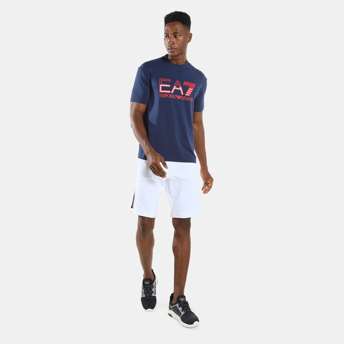 EA7 Emporio Armani Men's Train Logo Series Special Logo T-Shirt Blue EA7 Emporio Armani Men's Train Logo Series Special Logo T-Shirt Blue image number 2