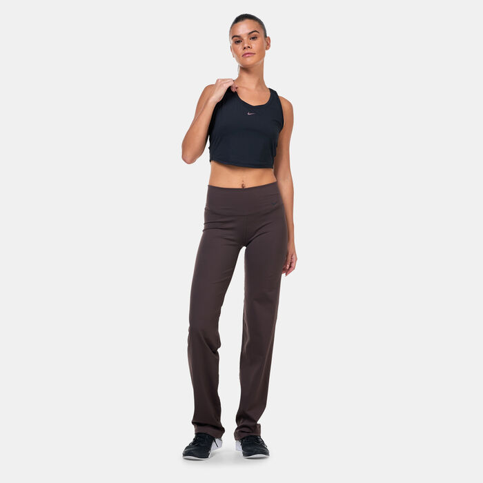 Nike Women's Dri-FIT One Crop Lace-Up Training Tank Top Black Nike Women's Dri-FIT One Crop Lace-Up Training Tank Top Black image number 2