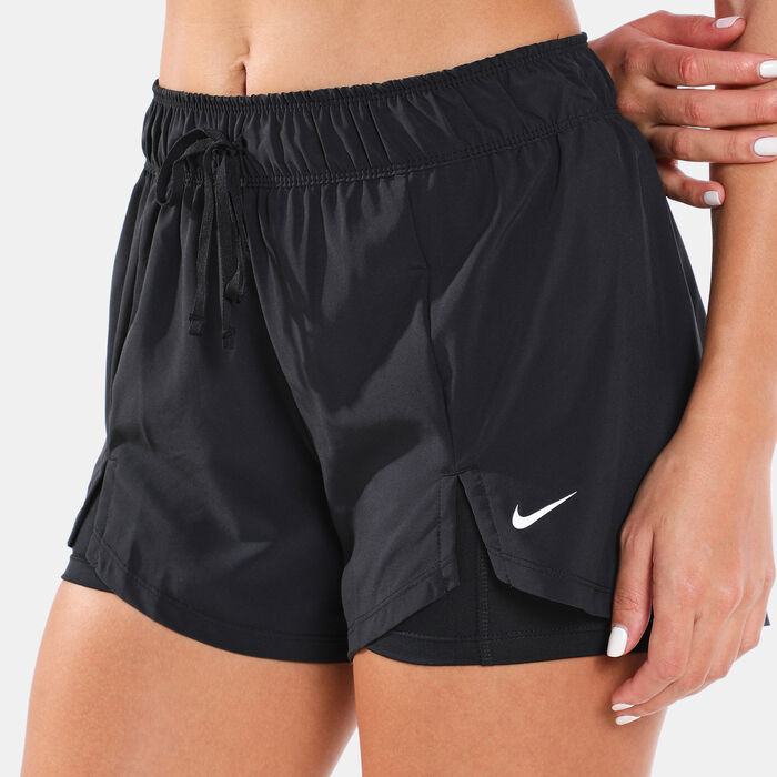 Nike Women's Flex Essential 2-in-1 Training Shorts Black Nike Women's Flex Essential 2-in-1 Training Shorts Black image number 3