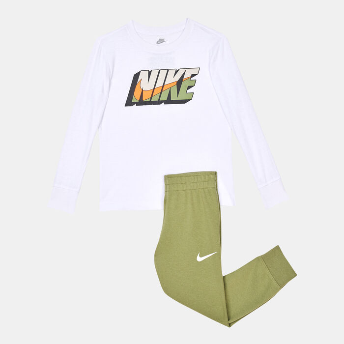 Nike Kids' Sportswear Sweatshirt and Sweatpants Set Green Nike Kids' Sportswear Sweatshirt and Sweatpants Set Green image number 0